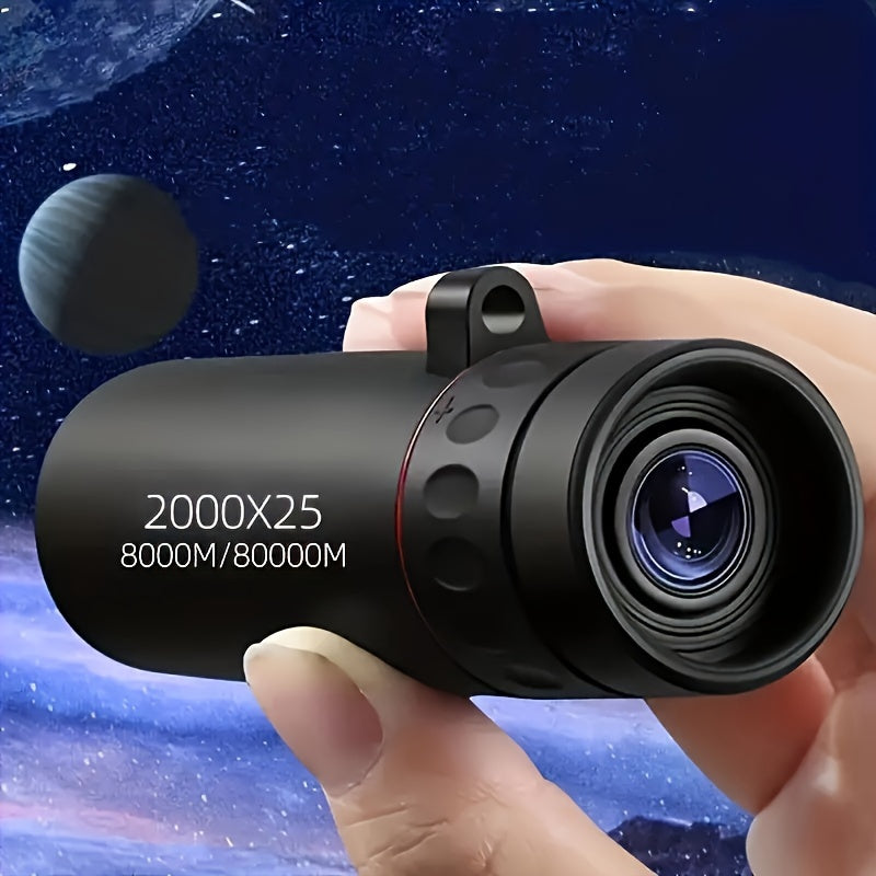 2025 2000X25 HD Monocular Telescope, Compact Portable for Travel, Hiking, Fishing, Camping, Stargazing, Concerts &